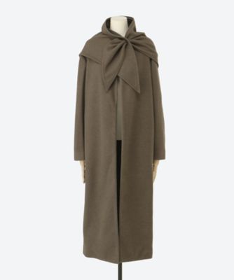 PHEENY (Women)/フィーニー Needle rever stretch scarf coat PA25―CO01 KHAKI コート・ジャケット【三越伊勢丹/公式】