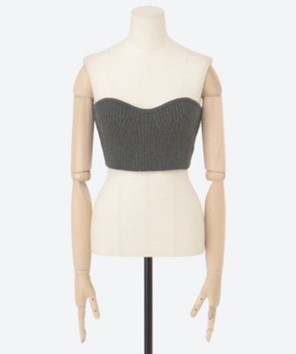 PHEENY (Women)/フィーニー Extra fine lambs bustier PA25―KT02 GRAY トップス【三越伊勢丹/公式】