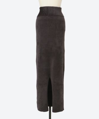 スカート PHEENY Mole yarn wholegarment longskirt PHEENY/MOLE YARN WHOLEGARMENT LONG SKIRT(BLACK)