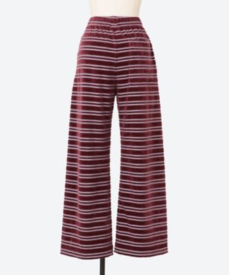 Velvet border wide pants PA25―CS11