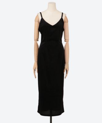 PHEENY (Women)/フィーニー Sheer velour camisole dress PA25―CS18 BLACK ワンピース・ドレス【三越伊勢丹/公式】