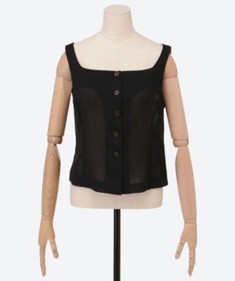 AMOMENTO (Women)/アモーメント ＳＨＥＥＲ　ＳＣＯＯＰ　ＮＥＣＫ　ＴＷＯ　ＷＡＹ　ＶＥＳＴ　ＡＭ２５ＳＳＷ０３ＶＴ