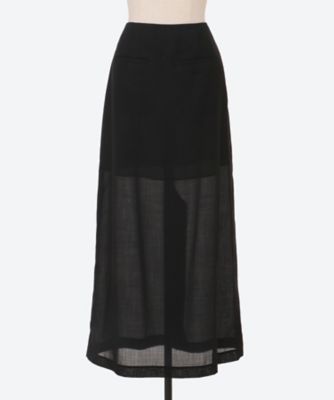 ＜AMOMENTO (Women)＞ＳＨＥＥＲ　ＭＡＸＩ　ＬＯＮＧ　ＳＫＩＲＴ　ＡＭ２５ＳＳＷ０７ＳＫ