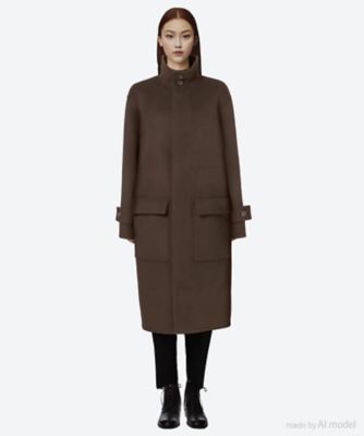 ＜POSTELEGANT (Women)＞コート　Ｗｏｏｌ　Ｒｅｖｅｒ　Ｓｔａｎｄ　Ｃｏｌｌａｒ　Ｃｏａｔ　ＣＯ２５Ａ０００８