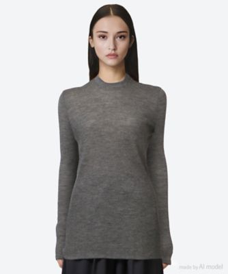 ＜POSTELEGANT (Women)＞セーター　Ｂａｂｙ　Ａｌｐａｃａ　Ｃｉｒｃｕｌａｒ　Ｒｉｂ　Ｃｒｅｗ　Ｎｅｃｋ　ＣＳ２５Ａ０００３