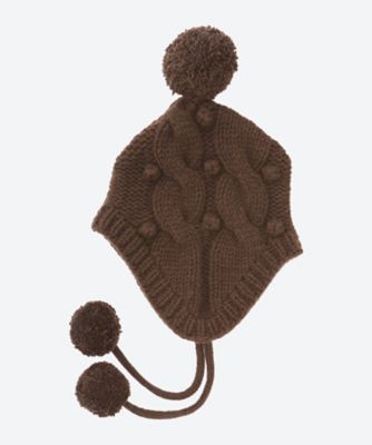 ＜HOLIDAY (Women)＞ＷＯＯＬ　ＰＯＮＰＯＮ　ＥＡＲＭＵＦＦ　ＫＮＩＴ　ＣＡＰ　２５２０４０３１