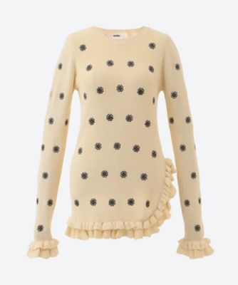 ＜muller of yoshiokubo (Women)＞ＣＲＥＳＴ　ＥＭＢＲＯＩＤＥＲＹ　ＦＲＩＬＬＥＤ　ＴＯＰ　ＭＬＦ２５８０５