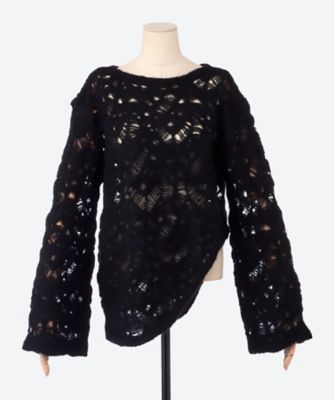 ＜muller of yoshiokubo (Women)＞ＭＯＨＡＩＲ　ＬＡＣＥ　ＦＲＩＬＬＥＤ　ＴＯＰ　ＭＬＦ２５８０２