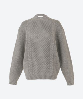 ＜UNDECORATED (Women)＞ＣＡＢＬＥ　ＷＯＯＬ　ＫＮＩＴ　ＳＷＥＡＴＥＲ　ＵＤＦ２５８０４