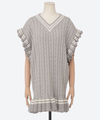 ADDITION RIB KNIT VEST 2321―1325