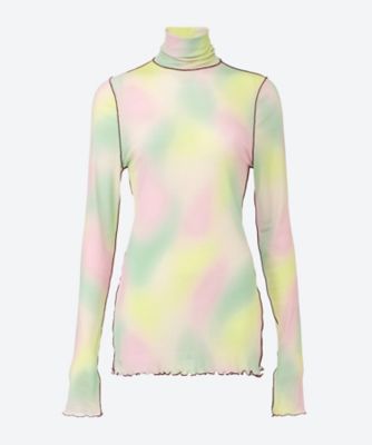 HAKUJI (Women)/ハクジ Ｂｌｕｒ－ｐａｉｎｔｅｄ　ｐｒｉｎｔ　ｒｉｂ　ＨＮ　ＰＯ　Ｈ２３２５６６