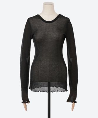 Sheer rib L／S PO H232550 | HAKUJI (Women