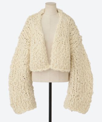 Hand―knitted cardigan H052581 | HAKUJI