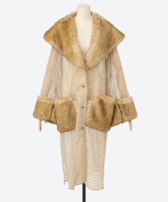 ＜FUMIE=TANAKA＞ｓｈｅｅｒ　ｌａｍｅ　ｃｏａｔ　Ｆ２５Ａ０３