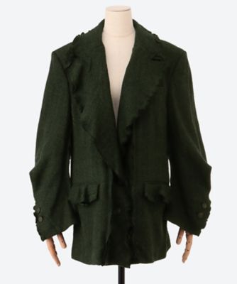 FUMIE=TANAKA/フミエタナカ frill jk F25A05 GREEN コート・ジャケット【三越伊勢丹/公式】