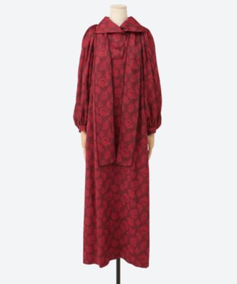 FUMIE=TANAKA/フミエタナカ flower jq op F25A15 RED ワンピース・ドレス【三越伊勢丹/公式】