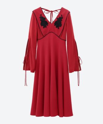 FUMIE=TANAKA/フミエタナカ medium patch OP F25A16 RED ワンピース・ドレス【三越伊勢丹/公式】