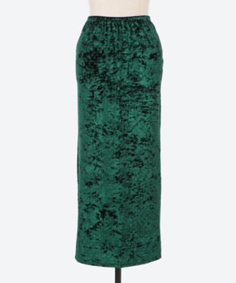 SIMONE WILD (Women)/シモーネ ワイルド STUD VELVET LOW―WAIST LONG SKIRT b green ロングスカート【三越伊勢丹/公式】