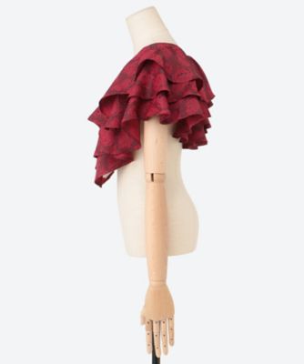 flower jq frill neck F25A26 | FUMIE=TANAKA