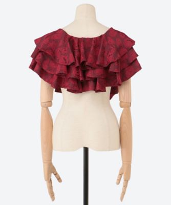 flower jq frill neck F25A26 | FUMIE=TANAKA