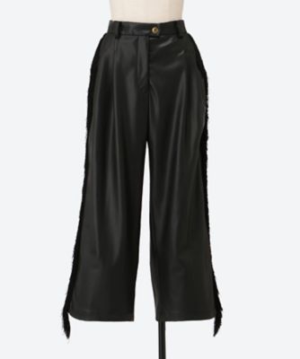 side fringe pants F25A42 | FUMIE=TANAKA