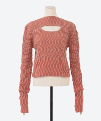 ＜A CCORDION (Women)＞ＷＡＶＹ　ＳＴＲＩＰＥ　ＰＵＬＬＯＶＥＲ　２５ＡＷＡＣ－００８