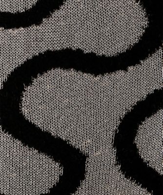 SHINY WAVY PATTERN KNIT SHIRT