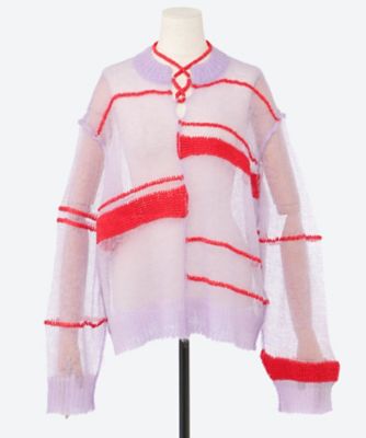 ＜A CCORDION (Women)＞ＲＡＮＤＯＭ　ＢＯＲＤＥＲ　ＬＡＣＥ　ＵＰ　ＰＵＬＬＯＶＥＲ　２５ＡＷＡＣ－００１