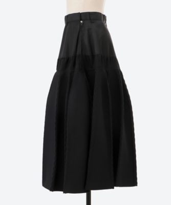 combination pleated black skirt
