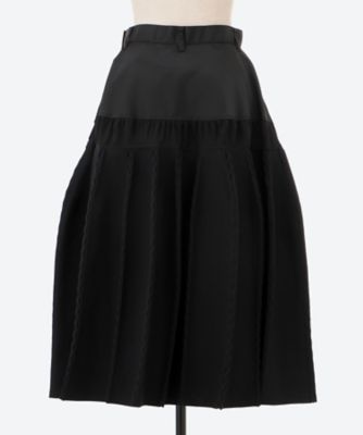 【新品未使用】Black&White スカート リンクル加工オーガンザミディスカート - ブラック | ZARA Japan