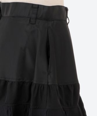 combination pleated black skirt