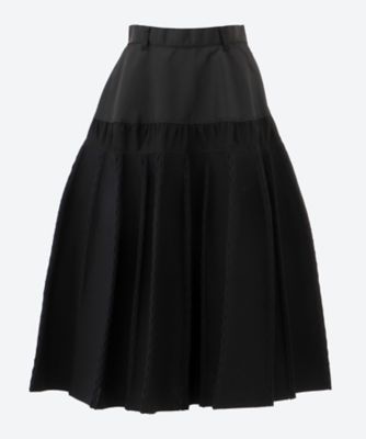 combination pleated black skirt
