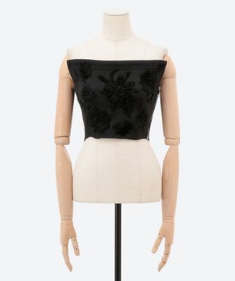 ＜ODAKHA (Woman)＞ｅｍｂｒｏｉｄｅｒｅｄ　ｋｎｉｔ　ｂｕｓｔｉｅｒ　ＯＨ２５ＡＷ―ＫＮ０１