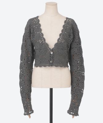 Cashmere blend fleur lace cardigan