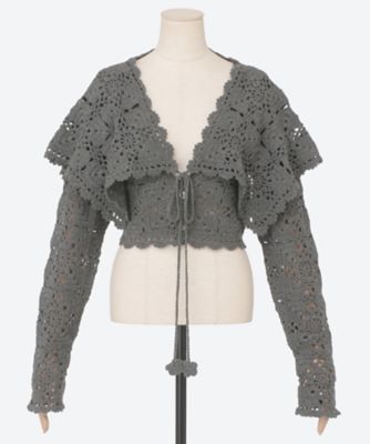 ＜OPEN SESAME CLUB (Woman)＞Ｃａｓｈｍｅｒｅ　ｂｌｅｎｄ　ｆｌｅｕｒ　ｌａｃｅ　ｃａｒｄｉｇａｎ　ＯＣＦ２５１０５