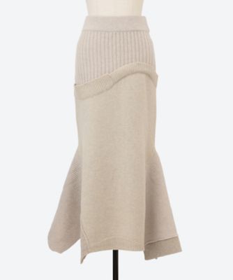 OPEN SESAME CLUB (Woman)/オープンセサミクラブ sculpt long skirt OCF25207 L.GRAY ロングスカート【三越伊勢丹/公式】