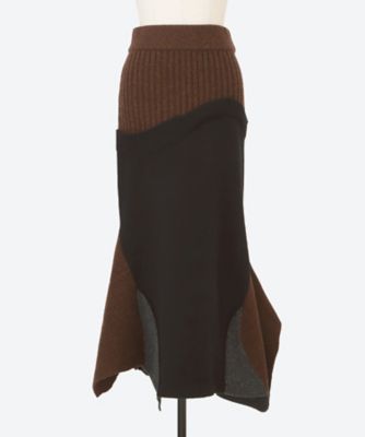 OPEN SESAME CLUB (Woman)/オープンセサミクラブ sculpt long skirt OCF25207 BLACK ロングスカート【三越伊勢丹/公式】