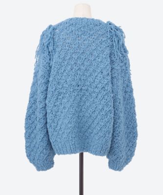 rurumu gynandromorph knit OP スモーキーブルー rurumu gynandromorph knit OP スモーキーブルー rurumu gynandromorph