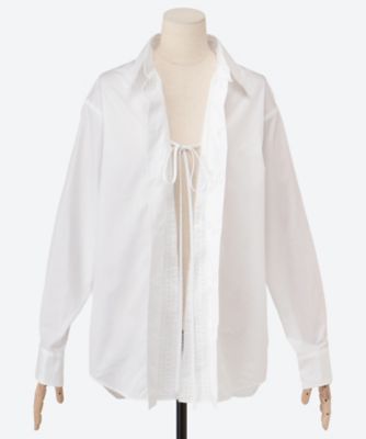 ＜OHROHEE (Women)＞ＫＮＯＷＬＥＤＧＥ　ＣＯＴＴＯＮ／ＷＯＭＡＮ　ＩＮ　ＭＡＮ　ＳＨＩＲＴ　２５０２ＢＬ０００１