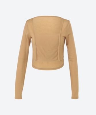 ＜TAN (Women)＞ＢＡＮＤＥＡＵ　ＦＲＯＮＴ－ＢＡＣＫ　ＳＭＯＯＴＨ　ＪＥＲＳＥＹ　ＴＯＰ