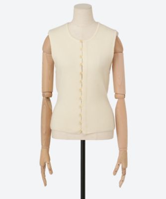 BUTTON DOWNSLEEVELESS KN