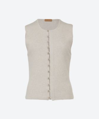 BUTTON DOWNSLEEVELESS KN