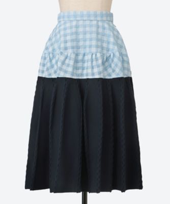 water mosaic pleated skirt OH26SS