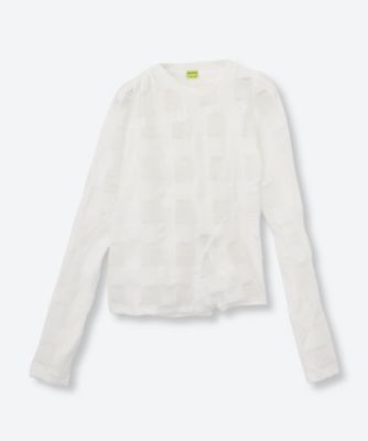 ＜ODAKHA (Woman)＞ｔｗｉｓｔｅｄ　ｃｒｕｓｈｅｄ　ｇｉｎｇｈａｍ　ｔｏｐ　ＯＨ２６ＳＳ―ＫＮ０８２