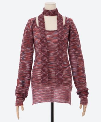 ＜NACHE (Women)＞ＭＩＸＥＤ　ＭＵＦＦＬＥＲ　ＫＮＩＴ　Ｎ２５４１ＲＫＮ１２