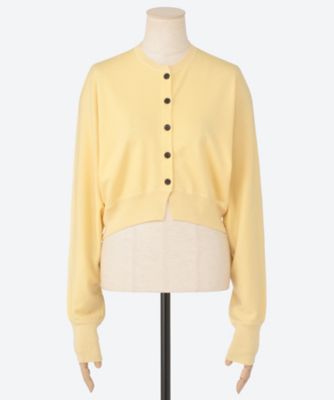 GOOD PEOPLE GOOD STITCHING GOOD PRODUCT/グッドピープルグッドステッチンググッドプロダクト Dolman Sleeve Cropped Knit Cardigan 02-01-1772 selsty yel 【三越伊勢丹/公式】