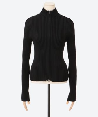 RIBBED HIGH NECK ZIP U AM25FWW01CD