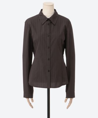 AMOMENTO (Women)/アモーメント STRIPE SHIRTS AM25FWW04SH ブラウン トップス【三越伊勢丹/公式】