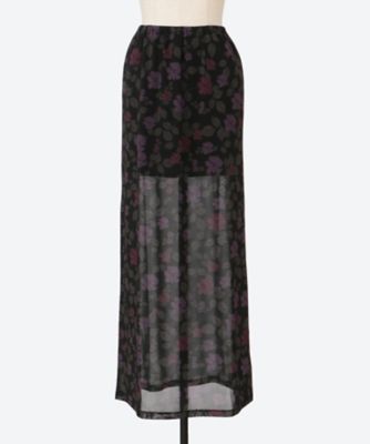 ＜AMOMENTO (Women)＞ＦＬＯＲＡＬ　ＬＯＮＧ　ＳＫＩＲＴ　ＡＭ２５ＦＷＷ０３ＳＫ