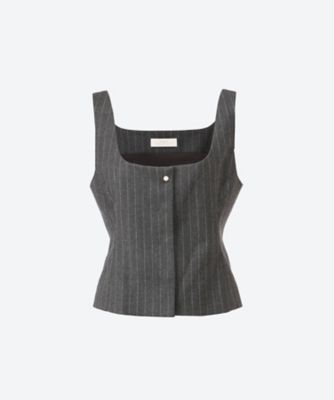 AMOMENTO (Women)/アモーメント WOOL SNAP BUTTON DOWN V AM25FWW01VT ダークグレー トップス【三越伊勢丹/公式】